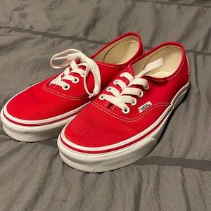 Red authentic vans